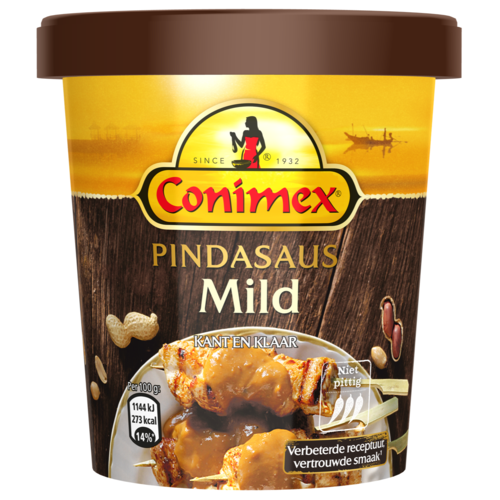 Conimex Pindasaus Mild 400 g milde Erdnuss-Soße für die Mikrowelle ...
